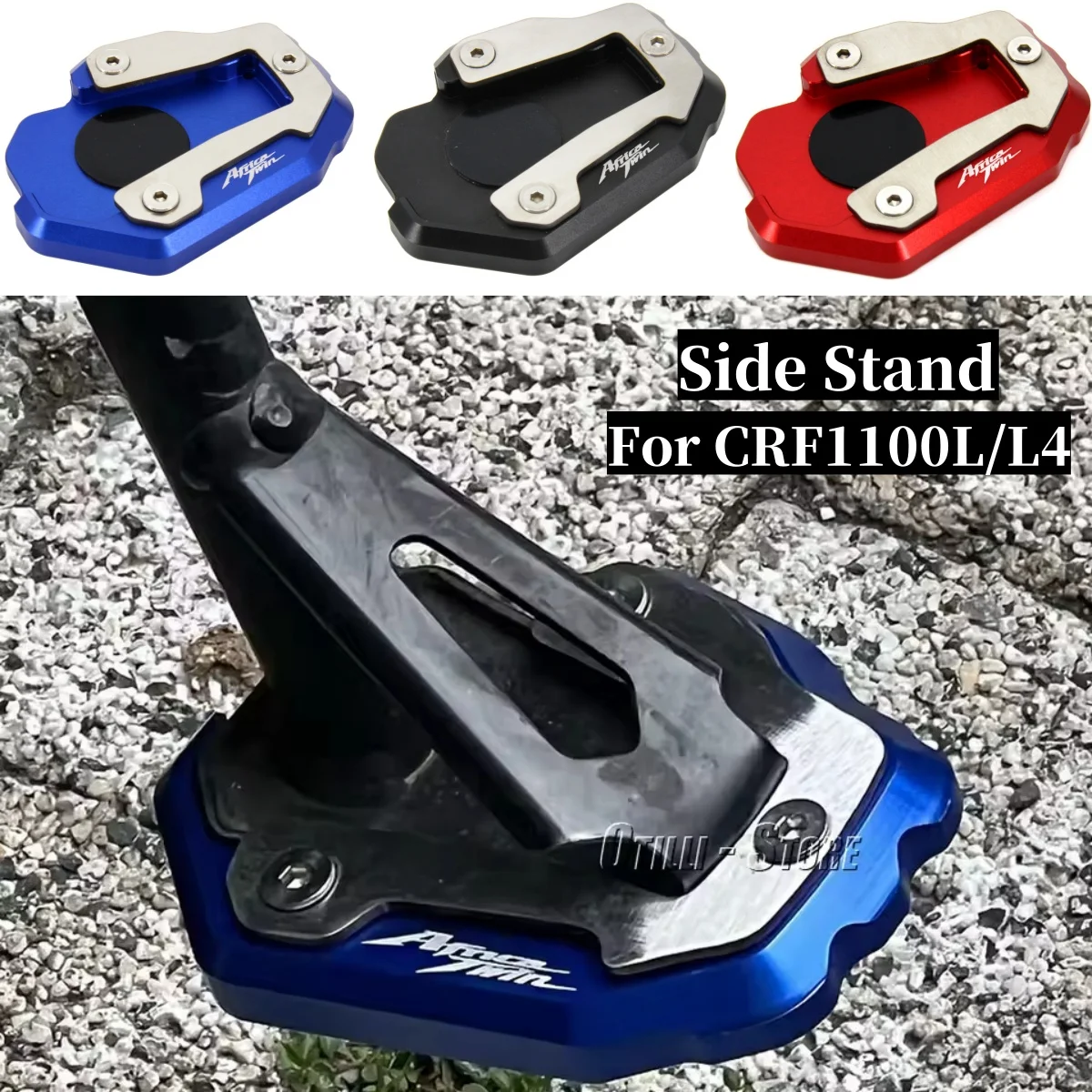 Für Honda CRF1100L CRF1100L L4 Africa Twin 2020-2025 Motorrad CNC Kickstand Fuß Seite Stehen Verlängerung Unterstützung vergrößern Platte