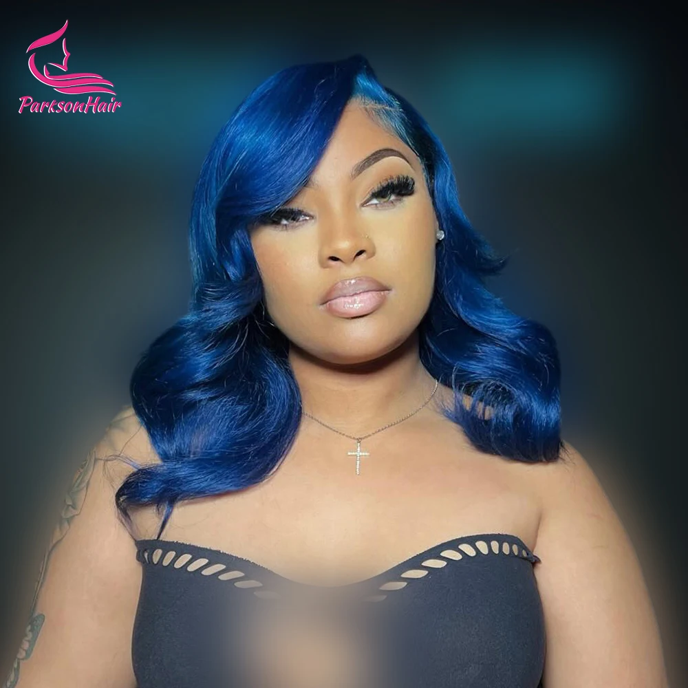 

Blue Wear Go Glueless Wig 613 Colored 13x4 HD Lace Frontal Wig Ready To Go Human Hair 4x4 HD Glueless Wigs 250% Pre plucked