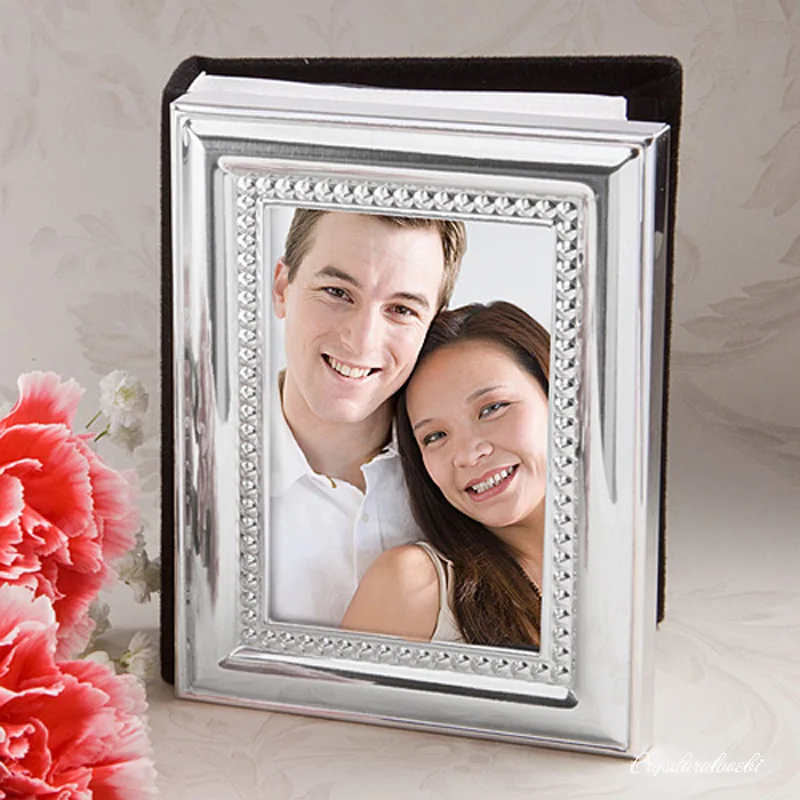 

12Pcs/lot Wedding Favors of Silver Metal Frame Design Photo Album Place Card Holders Mini Photo Frame Free Shipping