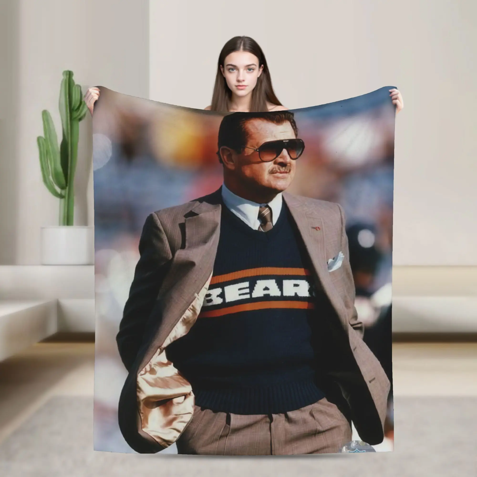 RIP Mike Ditka Blanket Warm Cozy Fluffy  Throw Blankets for Sofa 50x60 Inch Multi-size Bedding Throws
