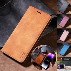 Wallet Skin Friendly Magnetic Flip With Card Slot Leather Case For iPhone Air 17 Pro Max 16e 16 15 Plus 14 13 12 11 XR Cover
