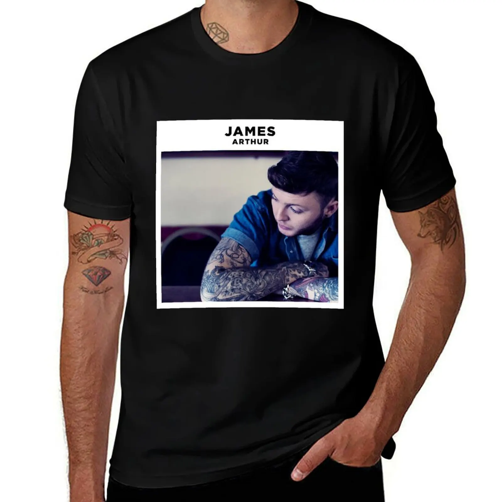 James arthur T-Shirt Regular Fit Plain Tee Shirt