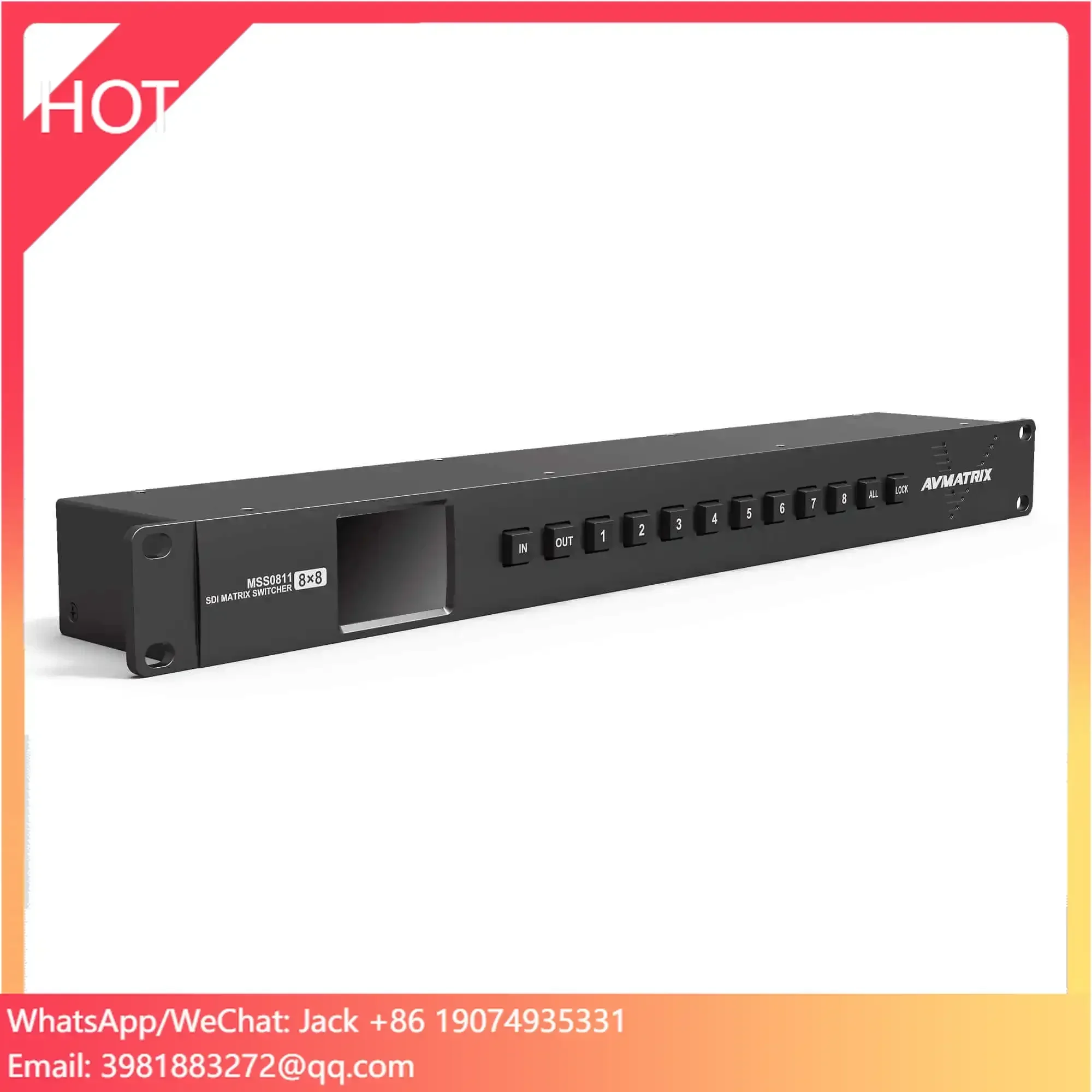 AVMatrix MSS0811 - 8x8 SDI Video Matrix Switcher