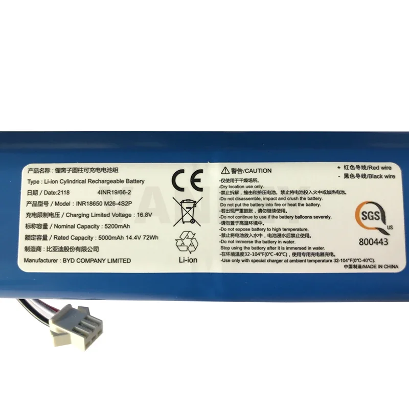 Original 5200mAh Li-ion Battery for Viomi S9 Robot Vacuum Cleaner Spare Parts Charging Battery Accessories 2023