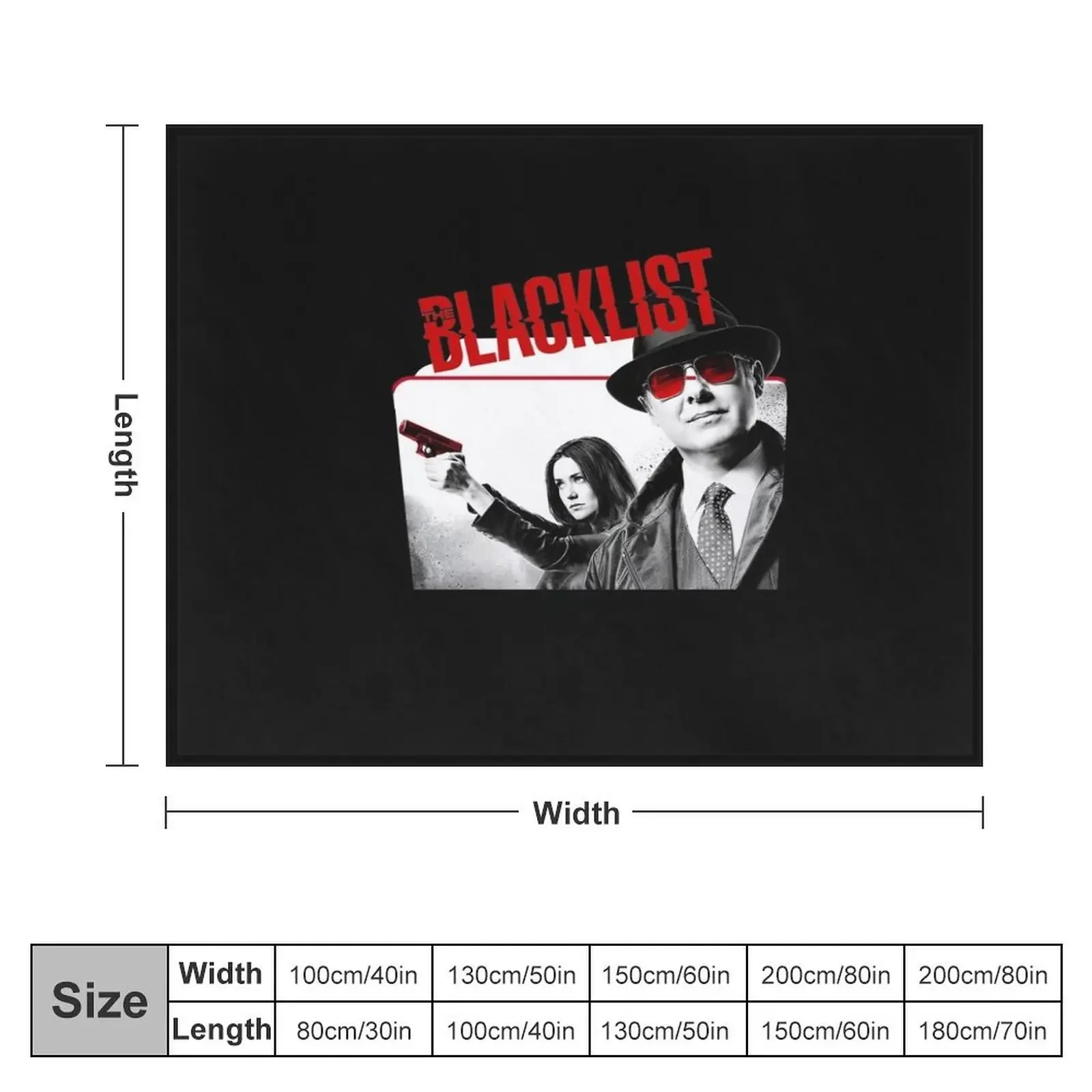 Discover Cool Women's Classic The Blacklist Season T Shirts Black Throw Blanket Shaggy Decorative Beds Blankets