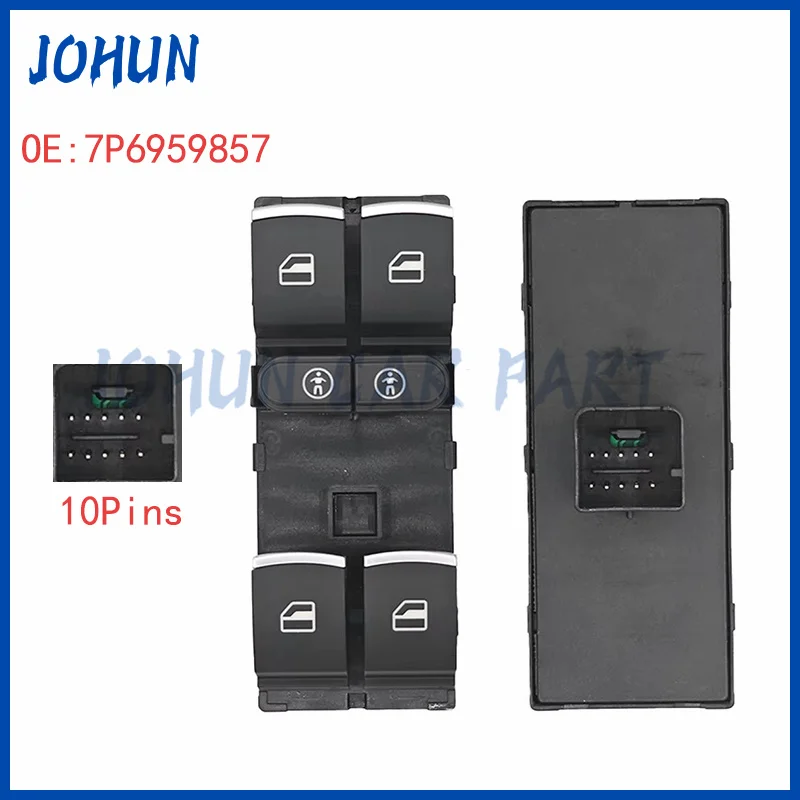 Electric Power Master Window Switch Button 7P6959857 For VW Touran Sharan 2011-2016 Touareg Seat Alhambra 2011-2016 2012 2013