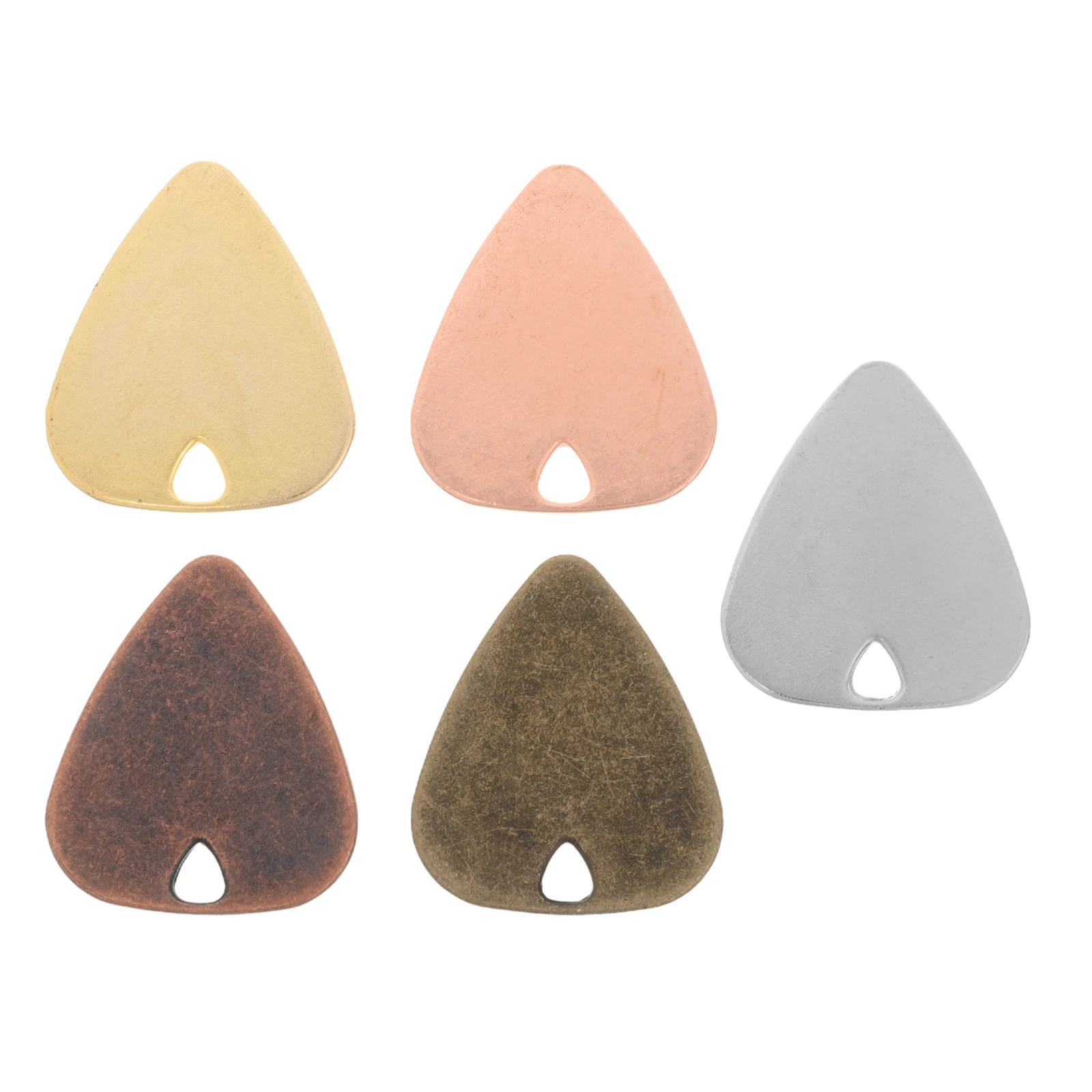 

5 pcs Stainless Steel Guitar Picks Electric Bass Acoustic Metal Plectrums Durable For Smooth Playing Music Accessories