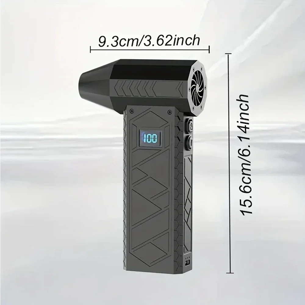 مروحة توربو كهربائية صغيرة محمولة باليد مع محرك بدون فرش للاستخدام الصناعي - سرعة الرياح 52 متر/الثانية و1800 دورة في الدقيقة #2