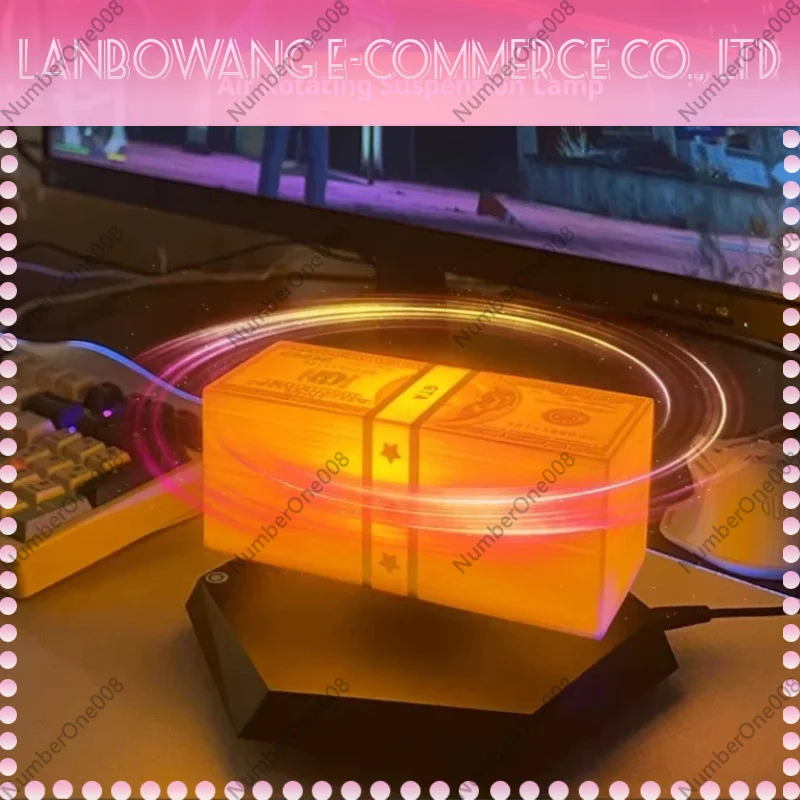 

Levitating Display Stand Magnetic Floating Dollar Desk Lamp Levitating Color Change Home Decor Automatic Rotating Creative Gifts