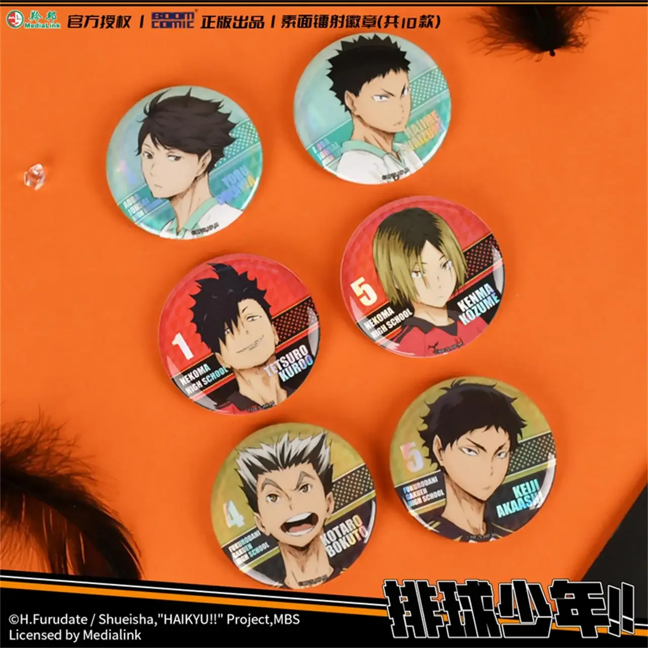 Haikyuu Laser Badge Hinata Shoyo Tas Ornamenten Kageyama Tobio Kawaii Versieren Broche Cartoon Kind Oikawa Tooru Festival Cadeau