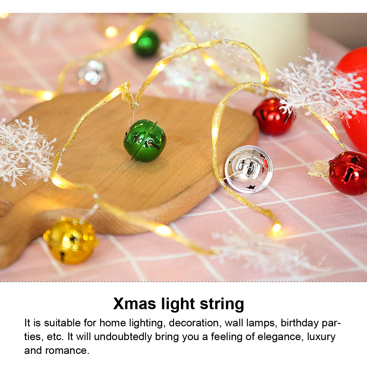 

1 set 1 Set Led Christmas Party Decoration Xmas Light Decor Lamp String Colorful Light String For Holiday Home Party Use
