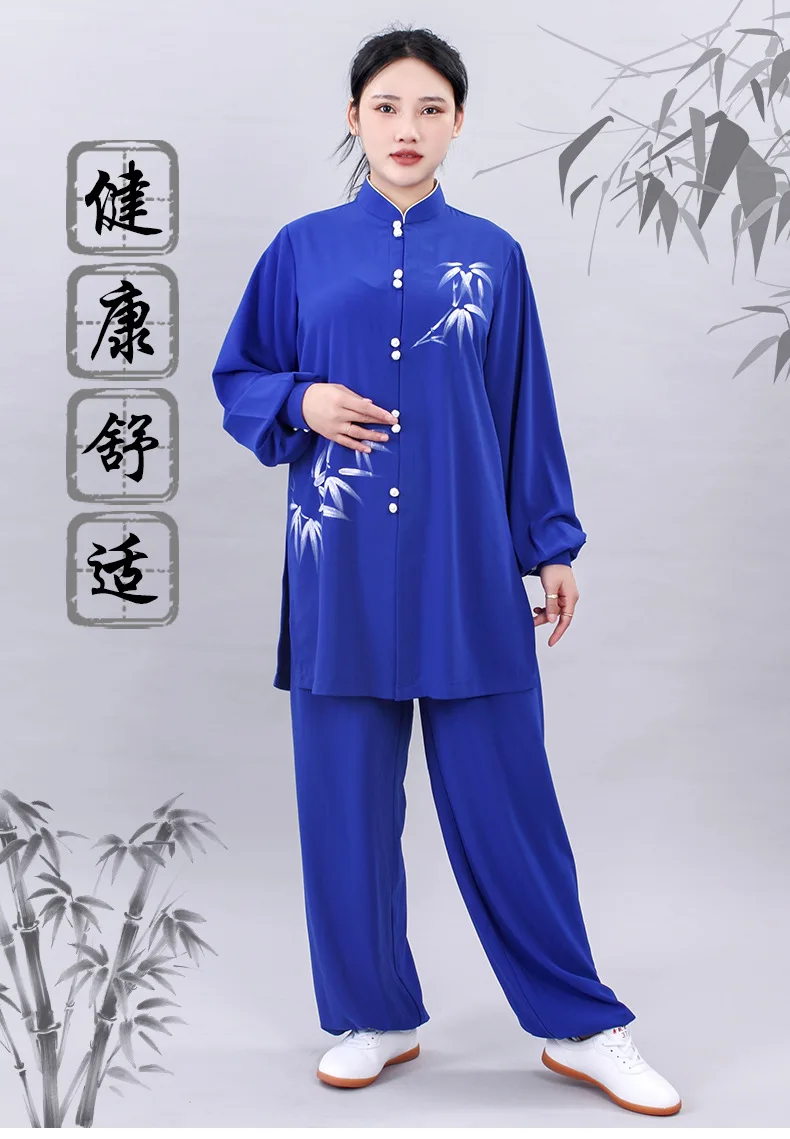Chinese Tai Chi Uniform Cotton Wushu Kung Fu Clothing Kids Adults Martial Arts Wing Chun Suit Taichi Performance Tang Suit Taiji view 3