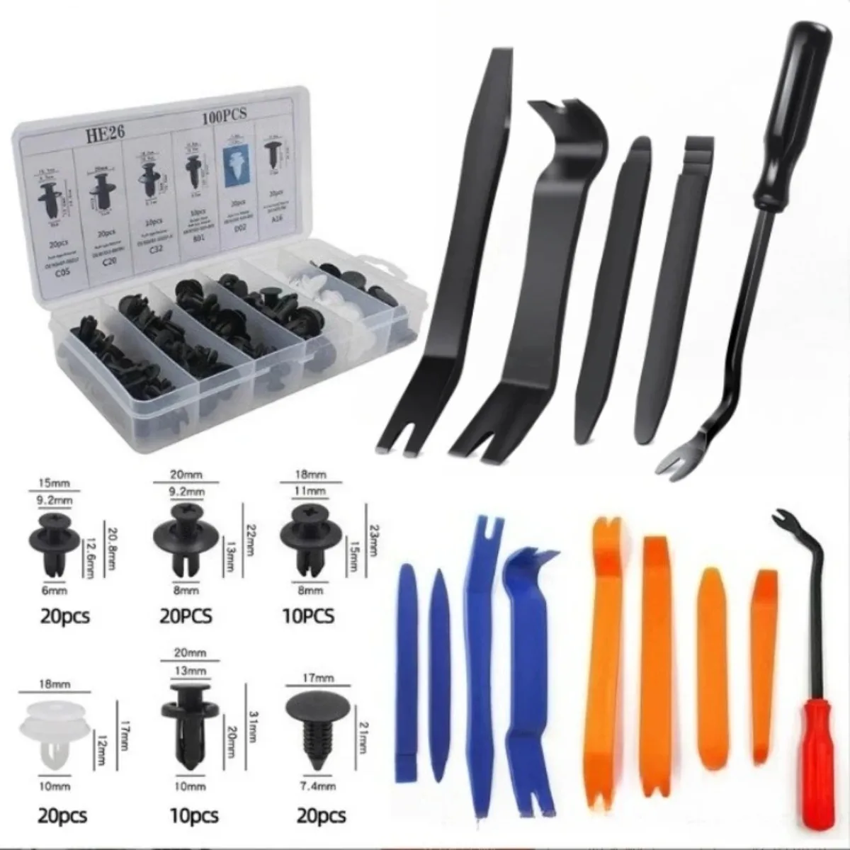 Car Hand Tool Set Disassembly Tools Kit Used For Stereo Repair DVD Repair Dashboard Removal Interior Plastic Trim Panel