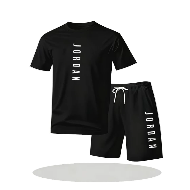 

Men's Casual Summer Sportswear Set Short-Sleeved Breathable Mesh T-Shirt And Shorts Outfit for Comfortable Outdoor Activities