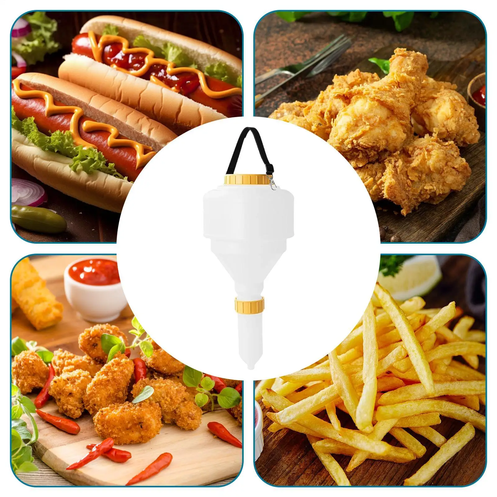 

Диспенсер для приправ с регулируемым ремешком, многоразовый, большой емкости, бутылка-дозатор для соусов и заправок для салатов