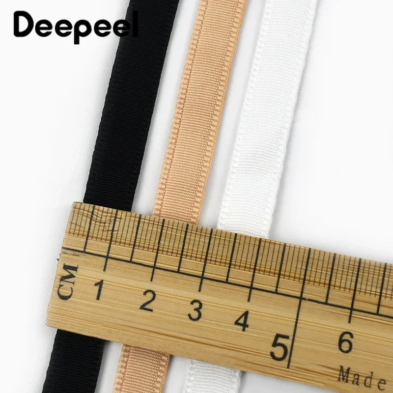 5-30M Deepeel 10mm Tubular Webbing Underwear Bra Fishbone Protective Ribbon Swimsuit Corset Fixed Tape DIY Sewing Accessories