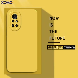 Angel Eyes Square Liquid Silicone Case Cover for Huawei Nova 8 Pro SE Youth 4G 5G Full Protective Soft Phone Armor Nova8Pro 8SE