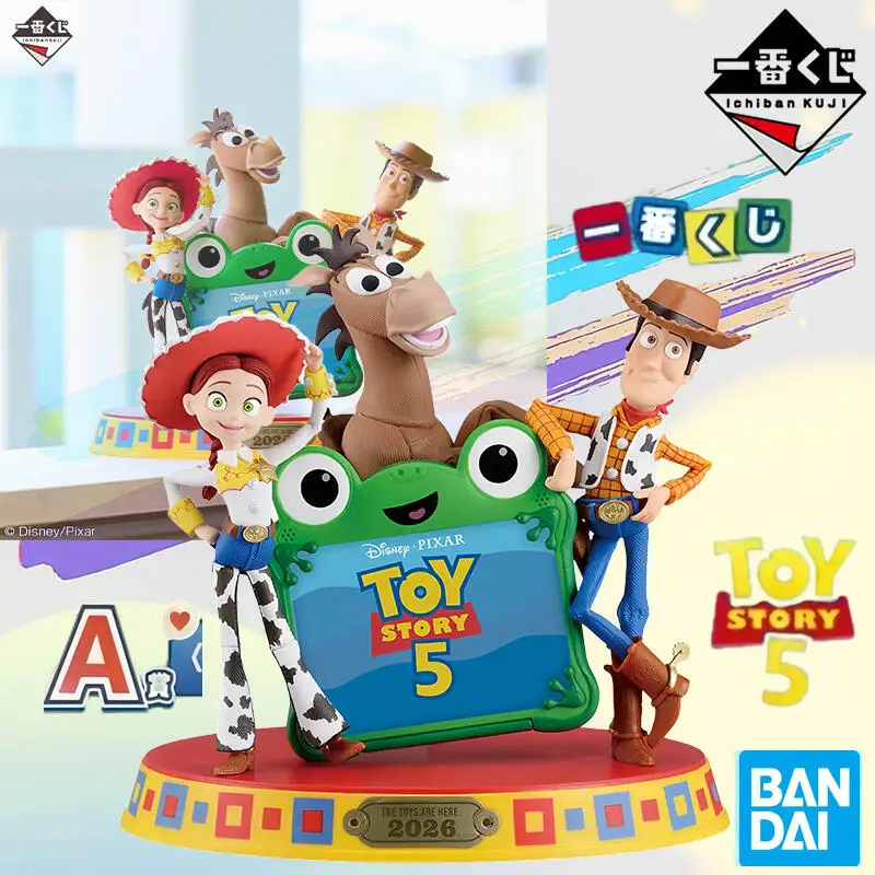 Original Bandai Ichiban Kuji Toy Story 5 Release Commemoration Prize A Woody Jessie Bullseye Set Statue Anime Figure Model Toy