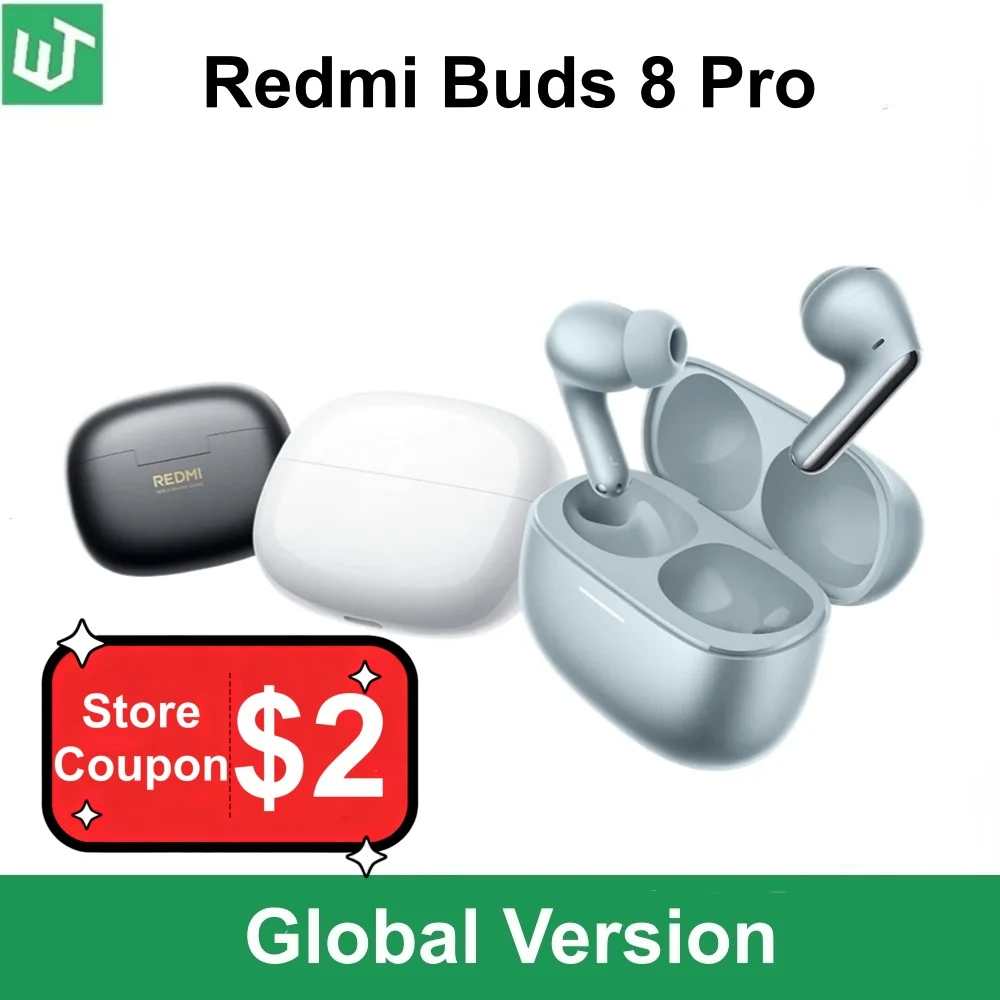 Xiaomi Redmi Buds 8 Pro Global Version TWS Earphone Hi-Res Audio LDAC 3 MIC AI Clear Call 55dB Active Noise Cancellation Earbuds