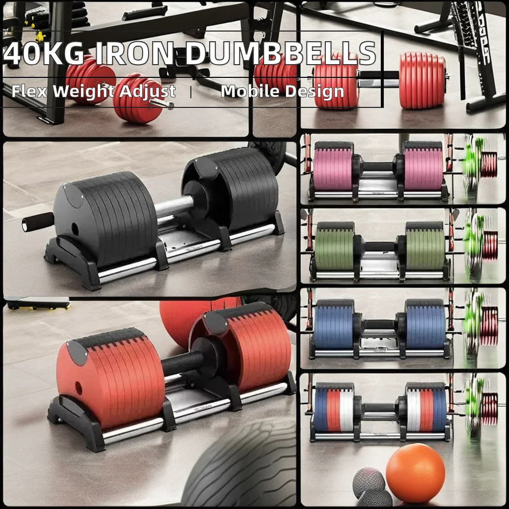 Portable 40kg Cast Iron Adjust - Adjustable Dumbbell Pair 40Kg ulasan dan harga