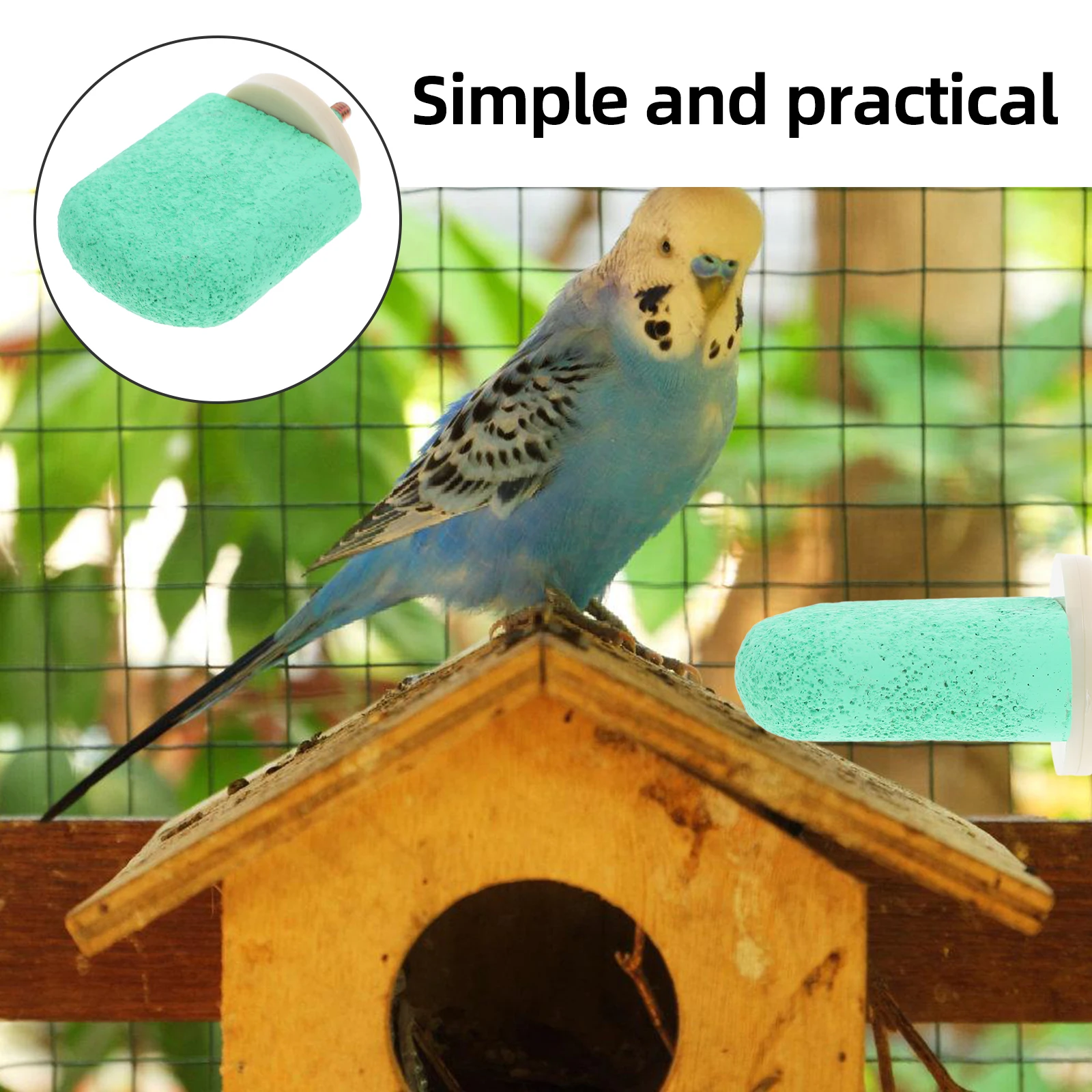 

Multi-Functional Stand Pumice Grinding Stick Mineral-Rich Wear-Resistant Cage Accessory For Parrots Hamsters Squirrels Cage