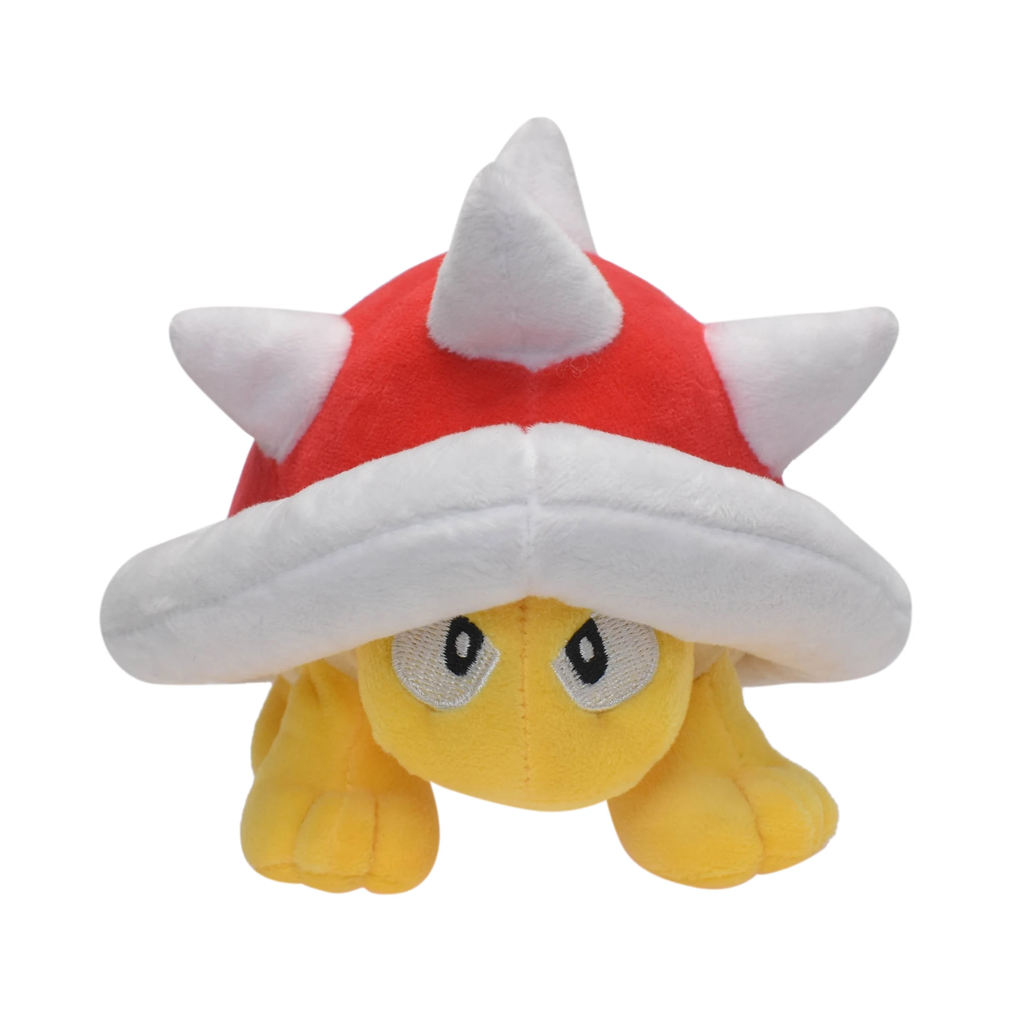 Spiny Shell Koopa Plush Toys Small Soft Stuffed Game Character with Spiky Koopa Back Cute Collectible for Fans Red 5.5inch view 4