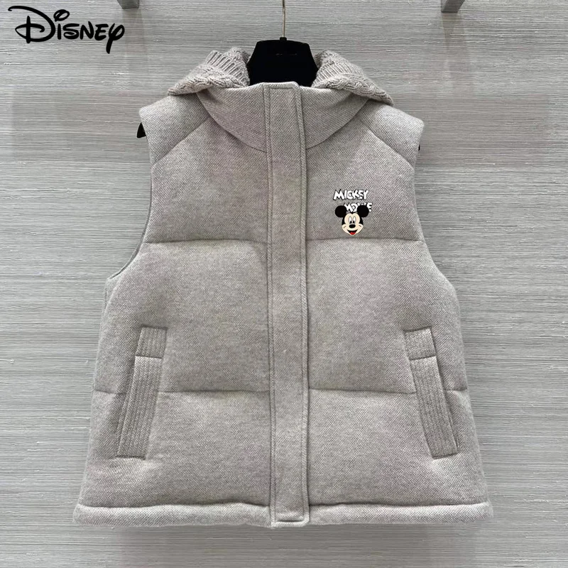 Disney New Arrival Brand Clothing Top Fashion Mickey Mouse Print Loose Cardigan Winter Coat Casual Cotton-padded Jacket