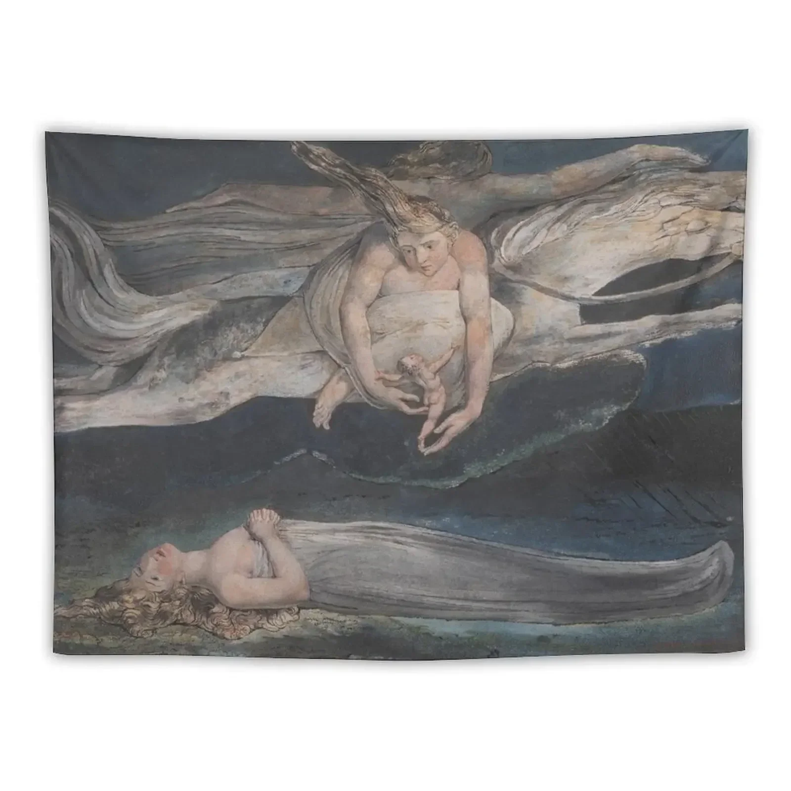 HD Pity by William Blake HIGH DEFINITION - Original colors Tapestry Home Decoration Room Decore Aesthetic Tapestry