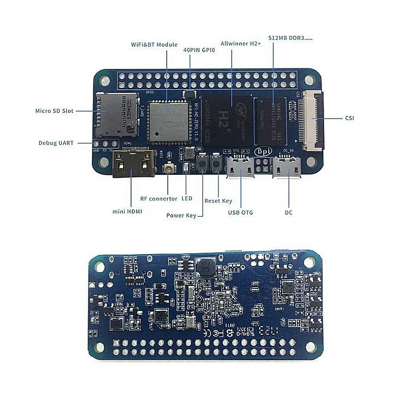 bpi zero banana pi M2 zero Allwinner H3+ Open source hardware platform BPI M2 all ineter face same as Raspberry pi Zero