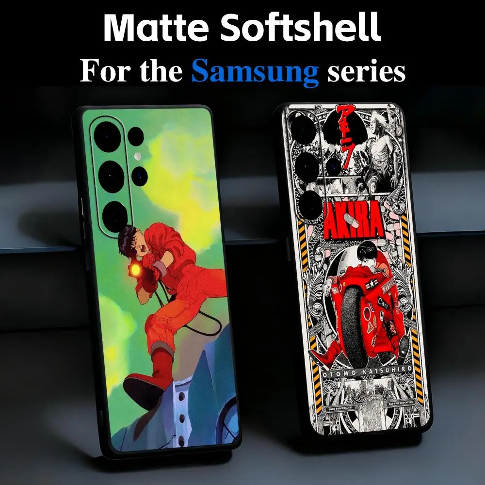 Comic A-Akira Classic JP Anime Phone Case For Samsung Galaxy S26 S25 S24 S23 S22 S21 Plus Ultra Note20 Soft Black