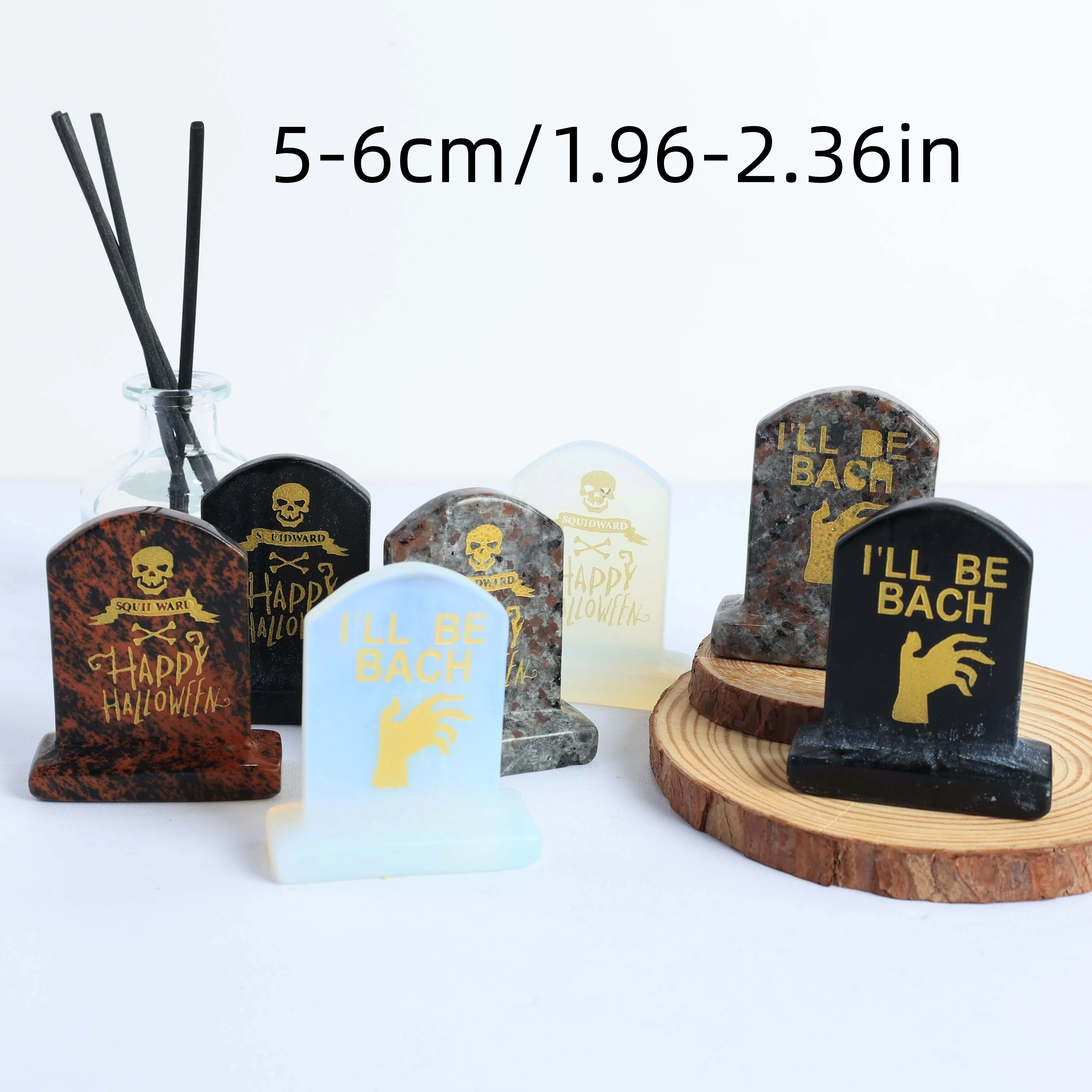 Multi Material Tombstone Sandblasted Crystal Home Decoration Yoga Meditation Organement Gift