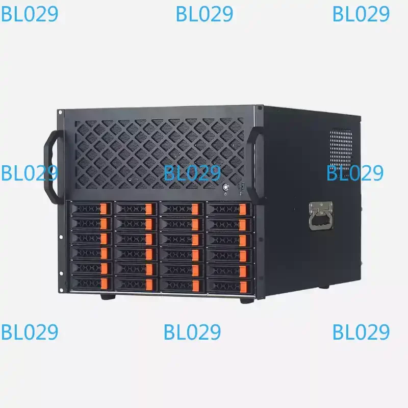 24-Drive NAS Chassis Rack Mount Support EATX Main Board Redundant Power Supply 360 Water-cooled Storage Server