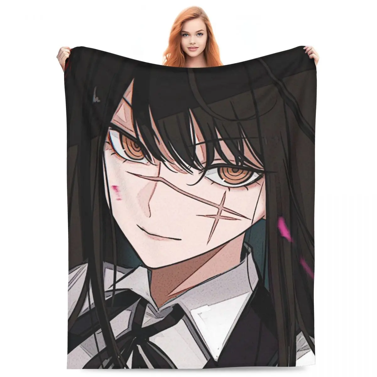 Yoru Chainsaw Man Reze Asa Mitaka Anime Blanket Flannel Sofa Throw Blanket Warm for Couch Bedding Travel Throws Bedspread Quilt
