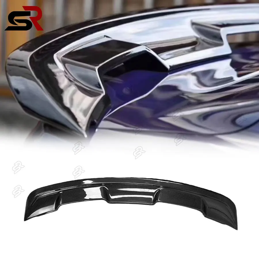 For Ford Mustang GT V8 V6 GT500 Coupe Carbon Fiber Double Layer Car Trunk Rear Spoiler Tailgate Styling  Body Parts 2015-2020