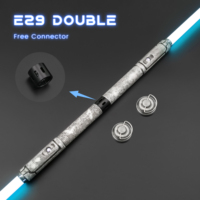 TXQSABER E29 Weathered Double-edged Lightsaber Heavy Dueling Laser Sword Two Blades Two Hilts Free Connector Motion Control FOC