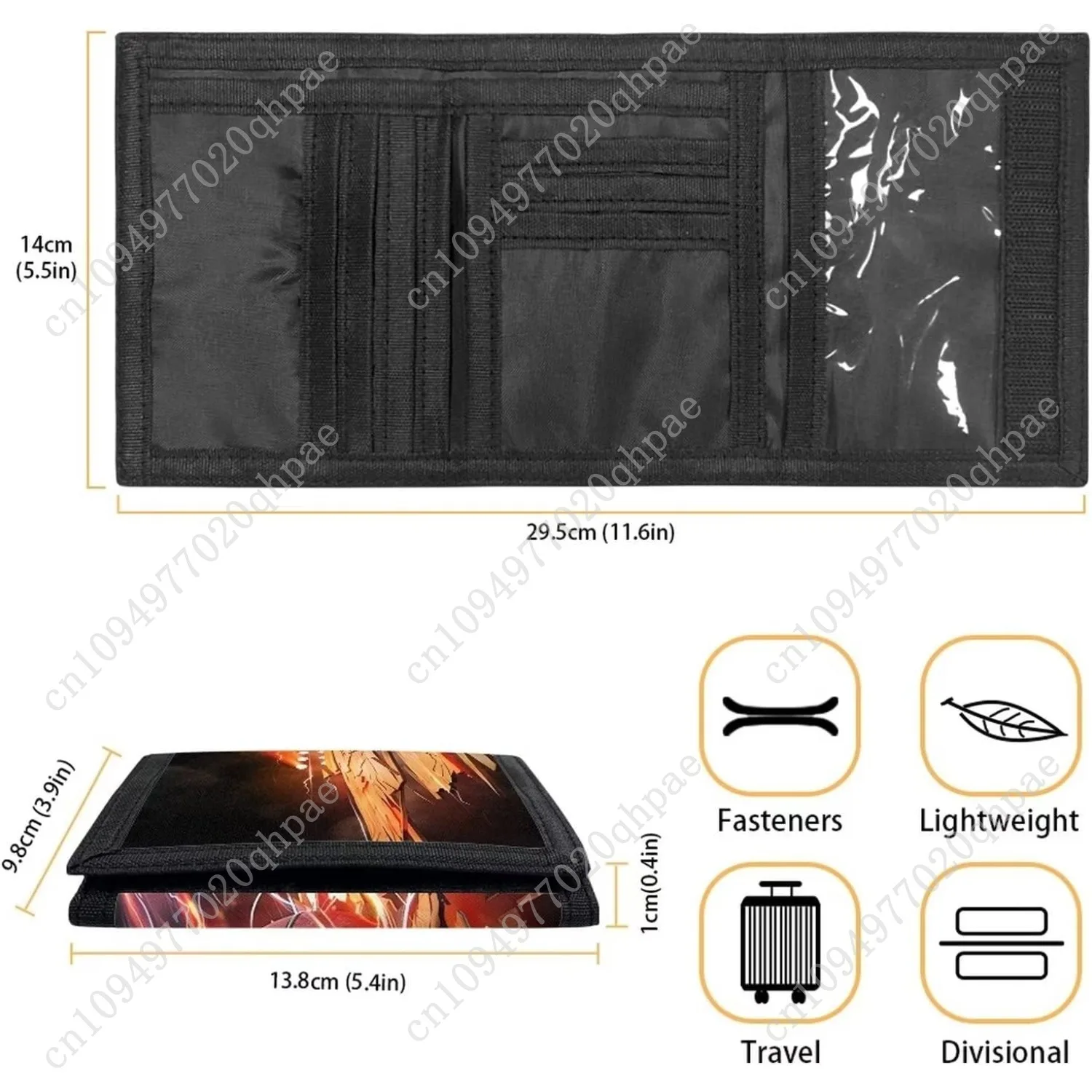 INSTANTARTS Child Wallet Golden Fire Basketball Trifold Wallets Coin Purse for Tollder Kids Boys Flame Ball Moneybag Organizer f