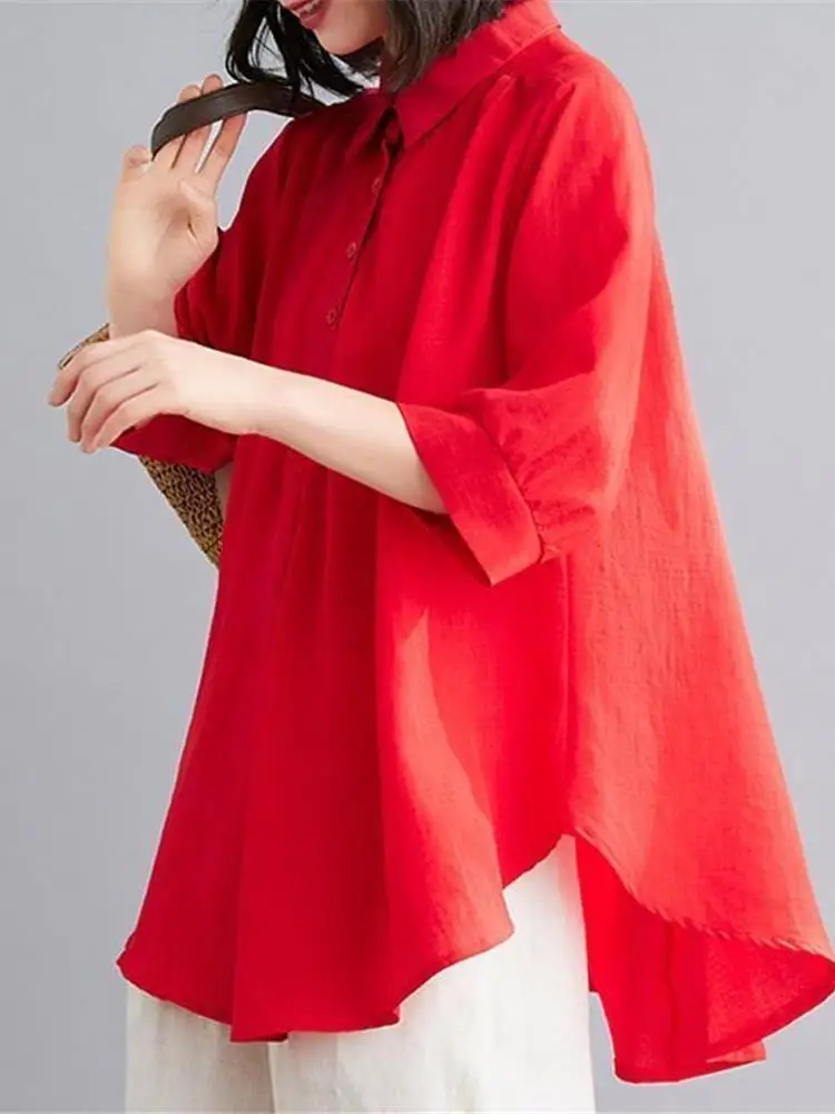 Damen Loose Fit Mittellang irt Five-Viertel Sve Pendelnfreundlich Sommer Freizeitkleidung Oberbekleidung PU-Material Knopfdetail