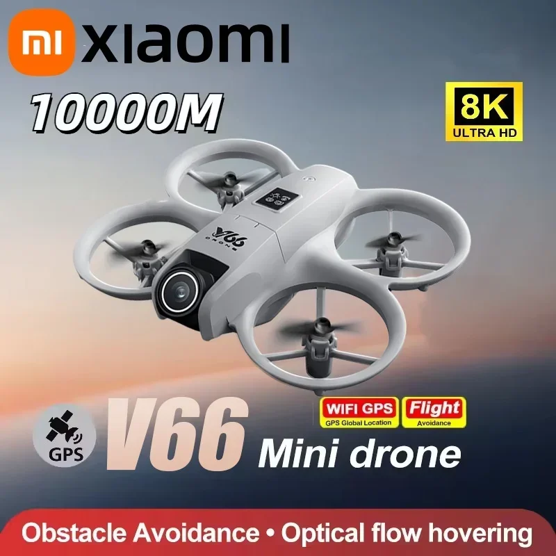 XM V66 Mini 8K كاميرا مزدوجة بدون طيار واسعة الزاوية HD التصوير تجنب العوائق طوي أجهزة الاستقبال عن بعد لعبة صديقة للمبتدئين