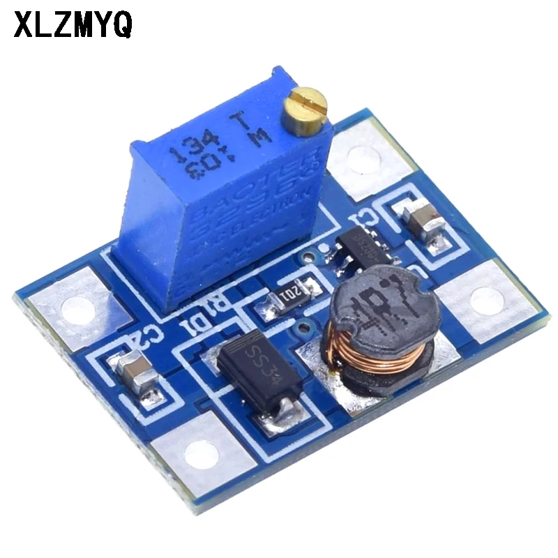 100pcs SX1308 DC-DC Step UP Boost Converter Module 2-24V to 2-28V 2A DC DC Adjustable Step-Up Converter Power Supply