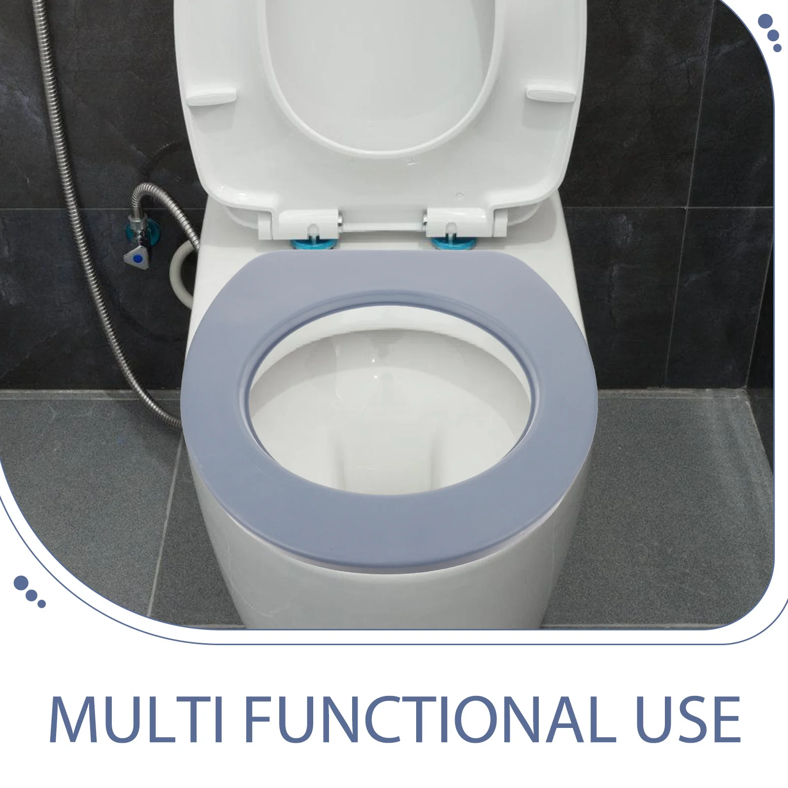 

Toilet Seat Cover Pvc Soft Washable Padded Cushion For Bathroom Travel Outdoor Use Toilet Seat Pad Mat Bathroom Supplies