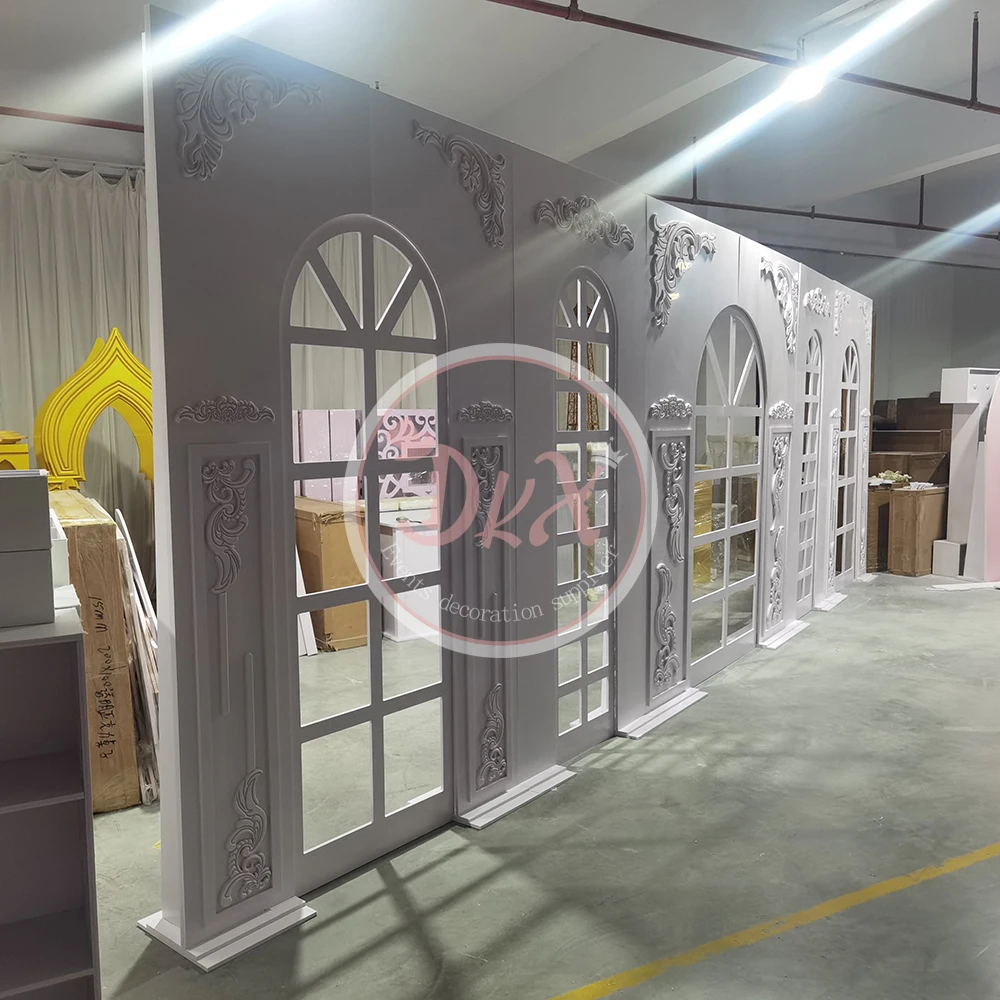 

Modern Pvc Background Wall Design for Weddings Custom PVC Arch Church Mariage Venue Backdrop Decoration
