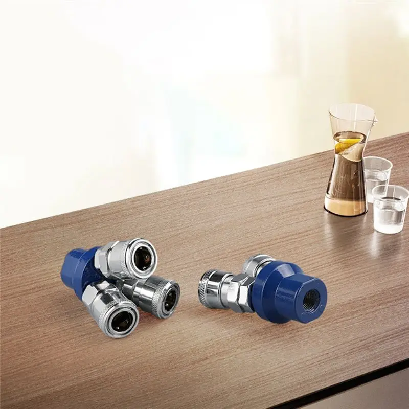 DT38 Quick Connector Air Compressor Manifold 2 Way 3 Way Quick Connect Multi Hose Coupler Fitting Round Two