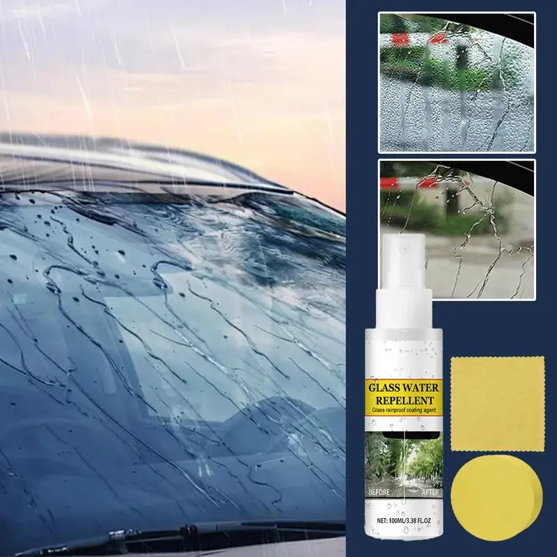 

Car Glass Antifogging Agent 100ml Water-Blocking Car Glass Long-Lasting Hydrophobic Spray Motorways City Streets Automotive