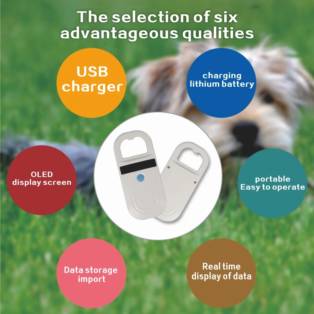 Escáner para mascotas Iso11784/5 fdx-b, lector de identificación de animales, Chip transpondedor Usb Rfid, escáner de Microchip portátil para perros, gatos, caballos