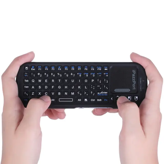 IPazzPort Mini Bluetooth & 2.4GHz Wireless Keyboard with Touchpad