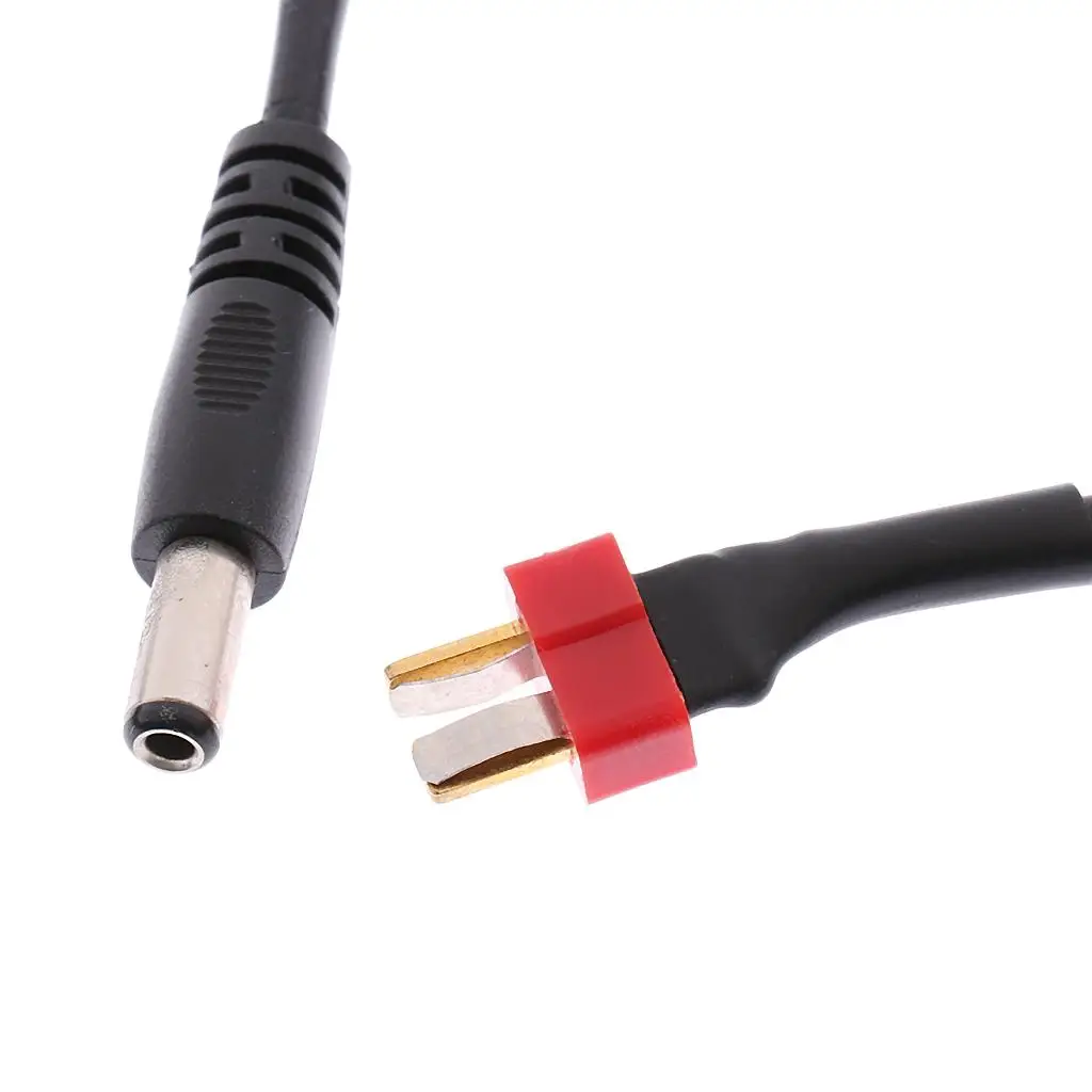 T Male Plug to DC Power Cable for RC Car Battery Supply Replacement Wire for Soldering Iron Portable