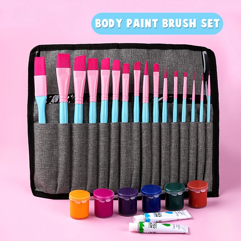 مجموعة فرشاة ألوان مائية من النايلون، مجموعة فرشاة قضيب أزرق، لوحة زيتية للتعلم، لوحة أكريليك، ألوان مائية، مجموعة فرشاة فنية للرسم الصخري