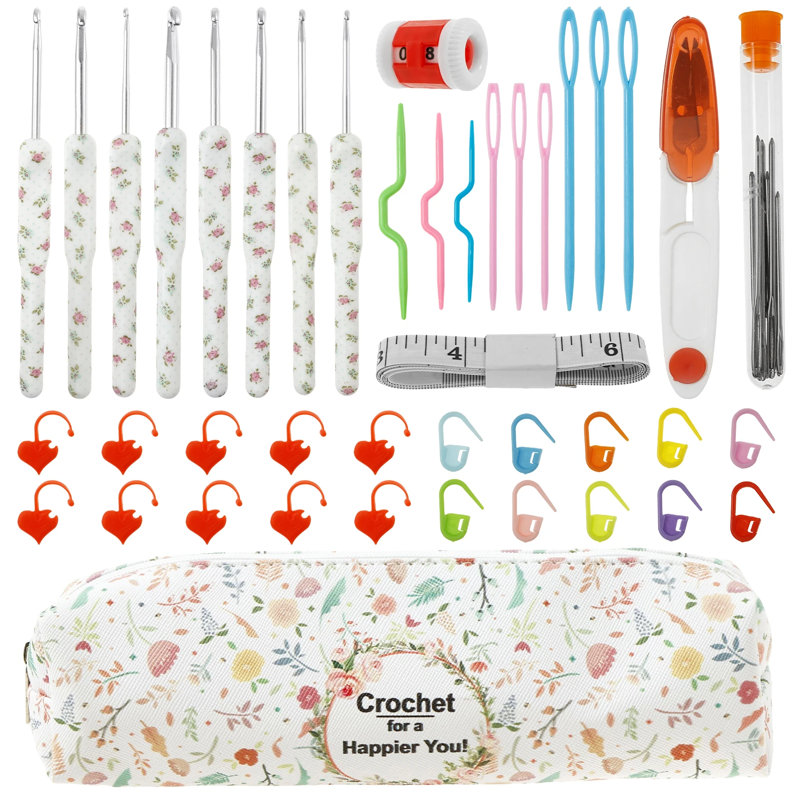 

Набор инструментов для вязания «сделай сам», набор крючков для вязания, эргономичные спицы и крючки, набор для свитеров «сделай сам», амигуруми и поделки из пряжи