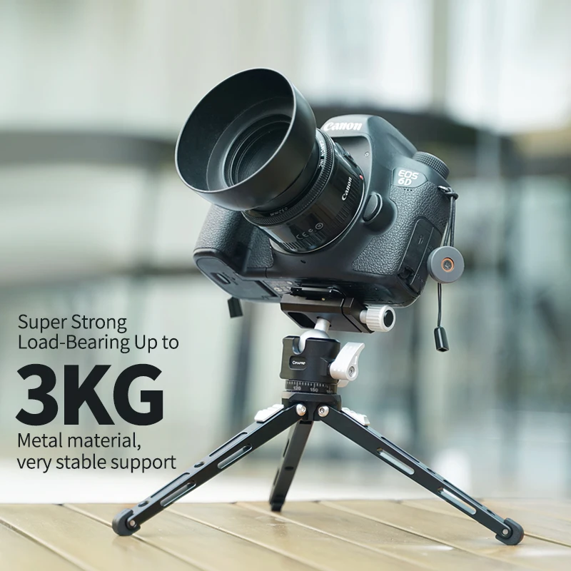 XILETU Mini-Stativ mit Arca Swiss-Kugelkopf und Kaltschuh, Hand-Selfie-Stick aus Metall für Telefonkamera, 3 kg Last für Live-Vlog