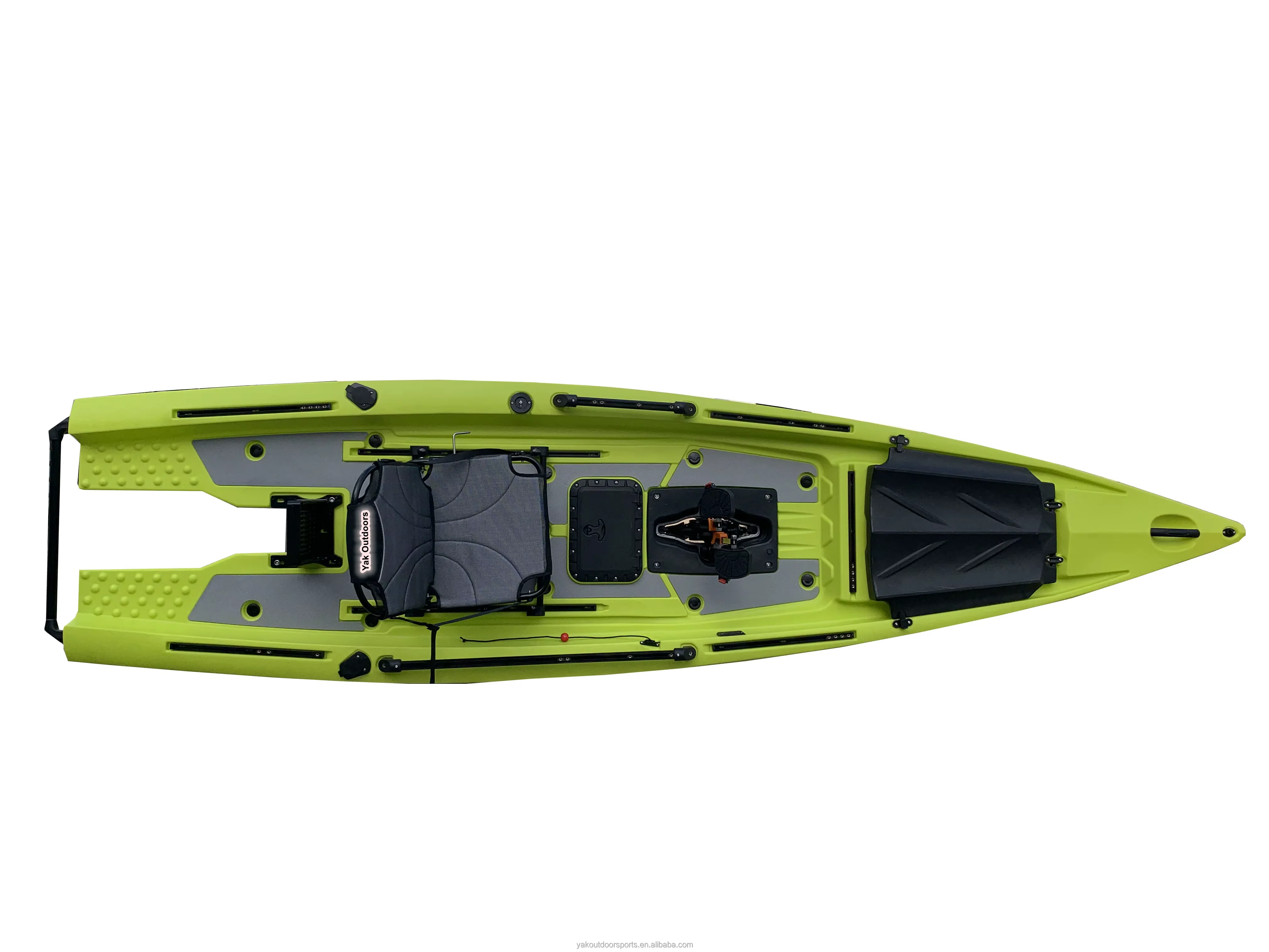 Yak Outdoors 13ft Fish Skiff Dual Propeller Pedal Drive Kayak 4m Sea Kayak for River Usage PE Plastic Hull 2 Person for Surfing view 5